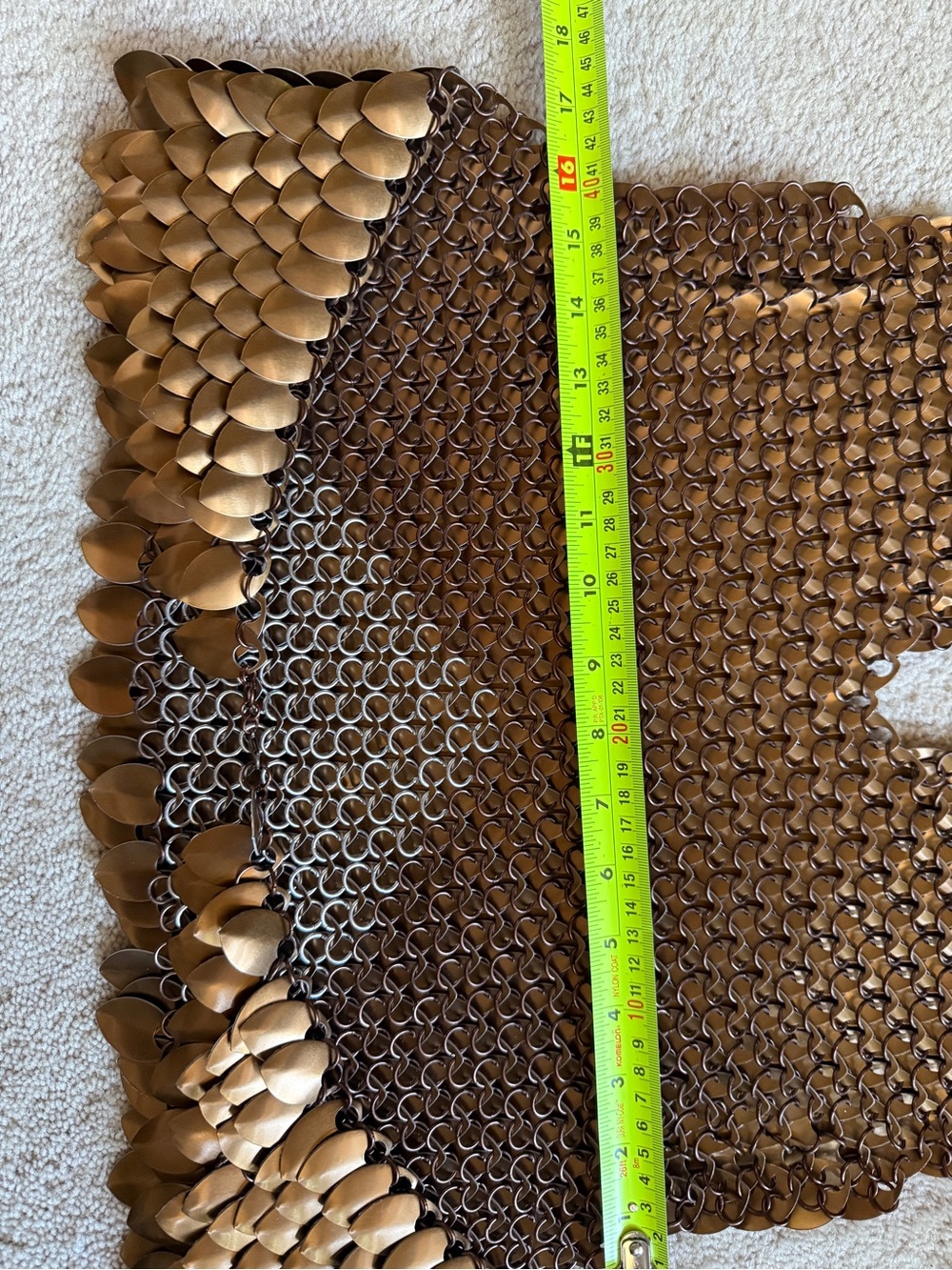 Handcrafted Top Anodized Bronze Scale Maile Crossback Armour - Picture 5 of 12